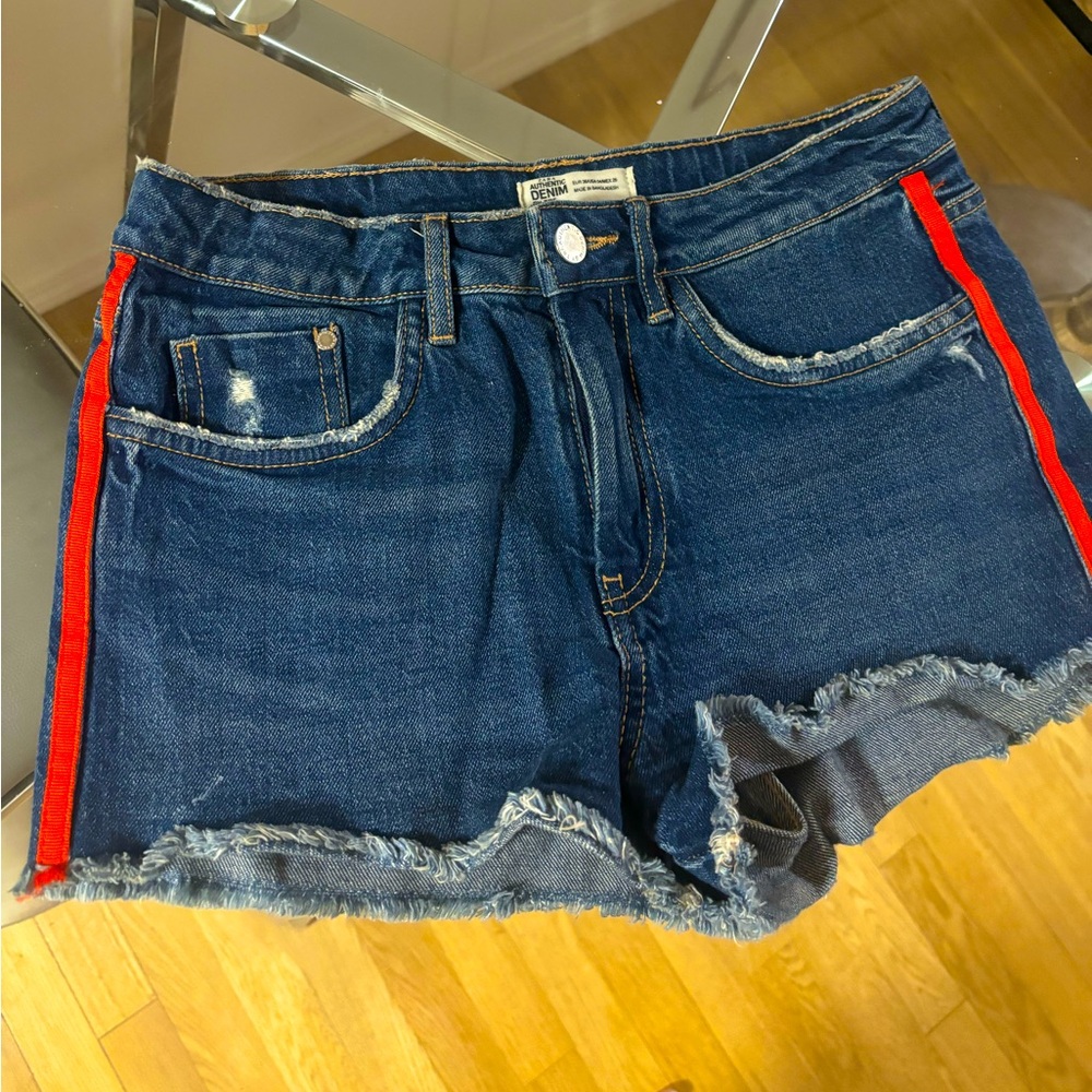 Zara Jean Shorts - Red Tuxedo Stripe